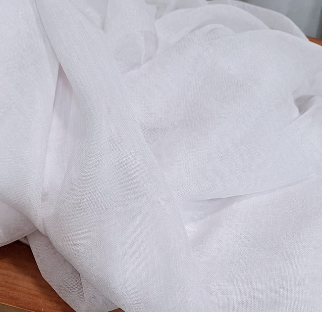 Venta por metros de retal visillo S.M. blanco 120 cm - 1