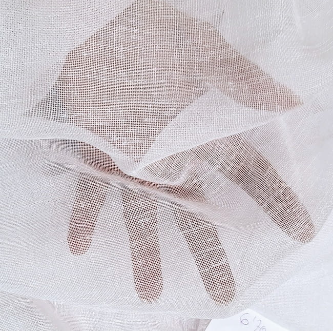 Venta por metros de retal visillo S.M. blanco 120 cm - 2