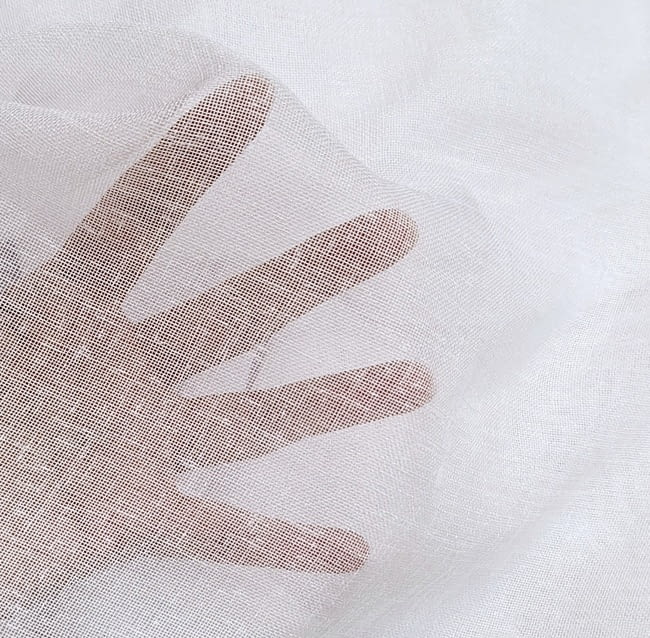 Venta por metros de retal visillo S.M. blanco 120 cm - 4