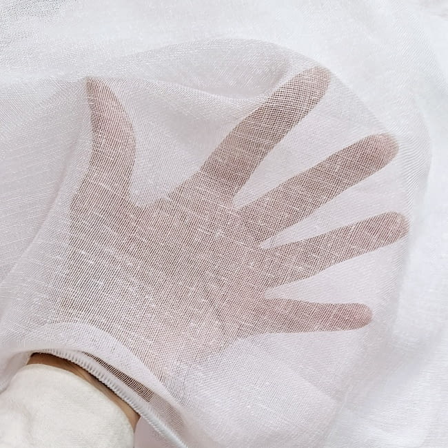 Venta por metros de retal visillo S.M. blanco 120 cm - 5