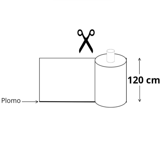 Venta por metros de retal visillo S.M. blanco 120 cm - 6