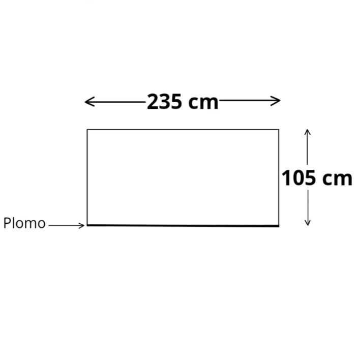 Retal malla gris 235 x 105 cm - 5