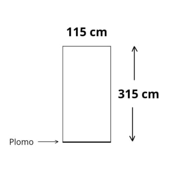 Retal malla verde grisáceo 115 x 315 cm - 5