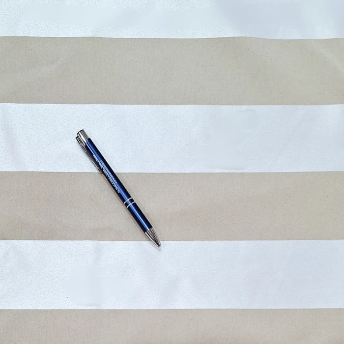 Tela tapicería rayas seda beige topo - 2