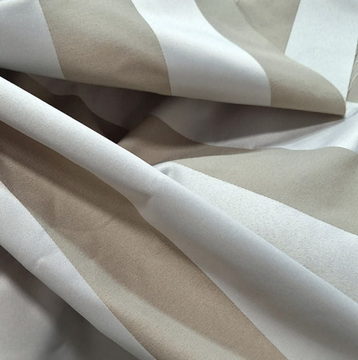Tela tapicería rayas seda beige topo - 3