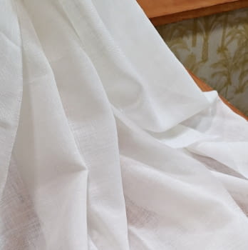 Retales visillo 20% lino blanco - 2