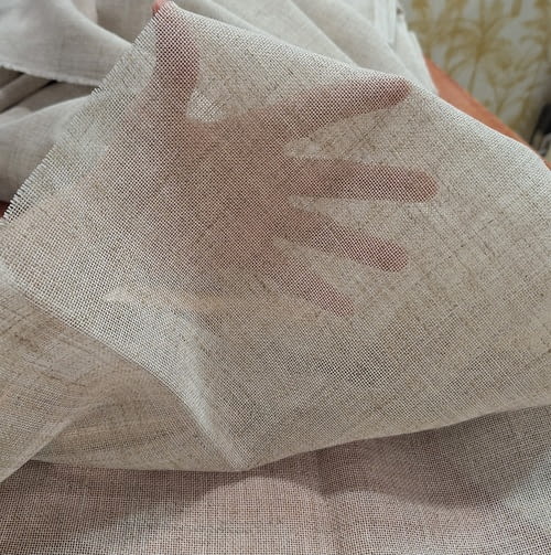 Retales tela visillo 20% lino tes - 4