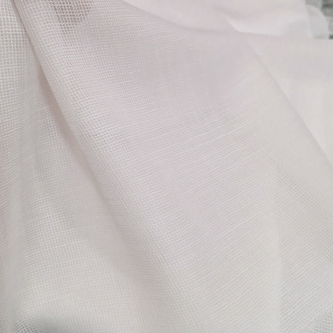 Retal visillo blanco cuadraditos 130 x 180 cm - 1