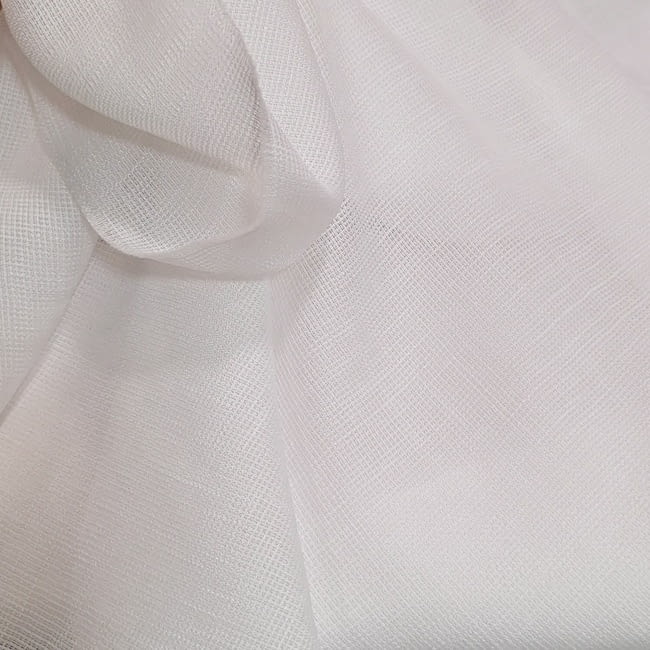 Retal visillo blanco cuadraditos 130 x 180 cm - 3