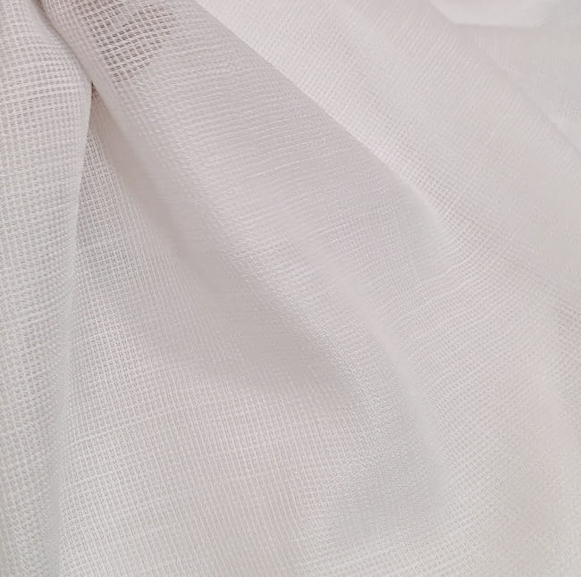 Retal visillo blanco cuadraditos 130 x 180 cm - 5