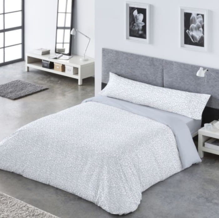 Juego de Funda nórdica azul huellas