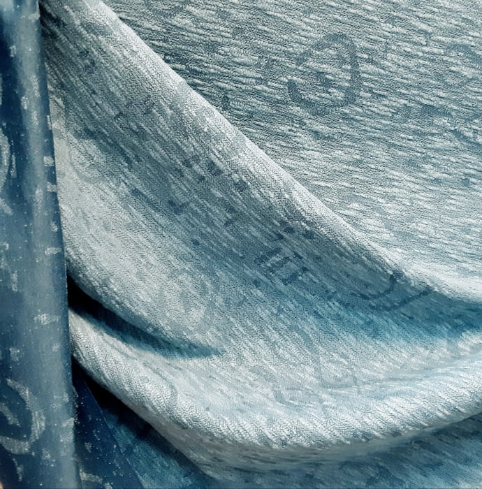 Tela Tapicería azul reversible - 3