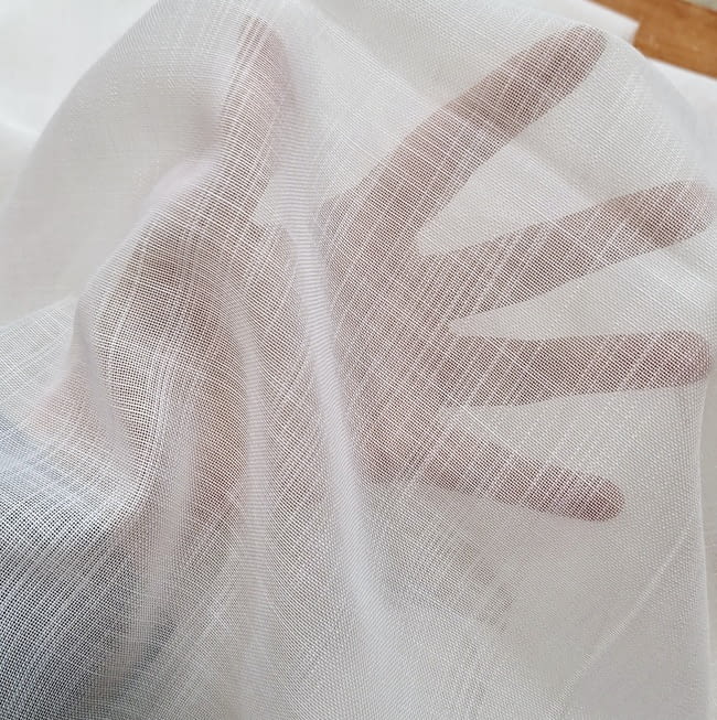 Retal tela visillo blanco eco 265 x 70 cm