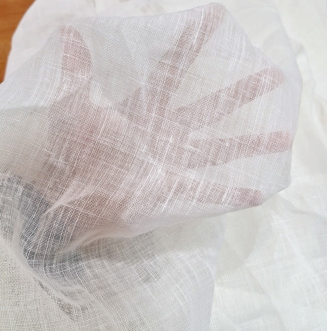 Retales telas de visillo 40% lino Milán