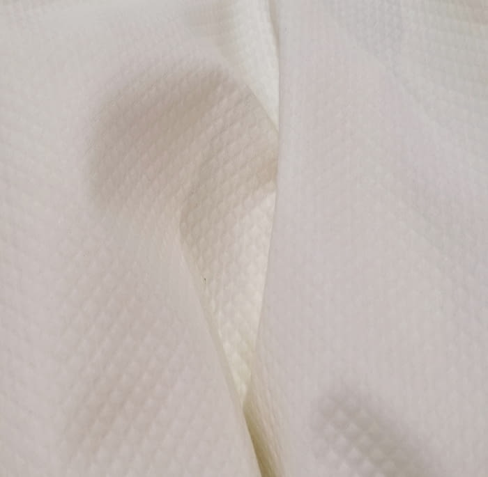 Tela piqué rombito crudo - 1