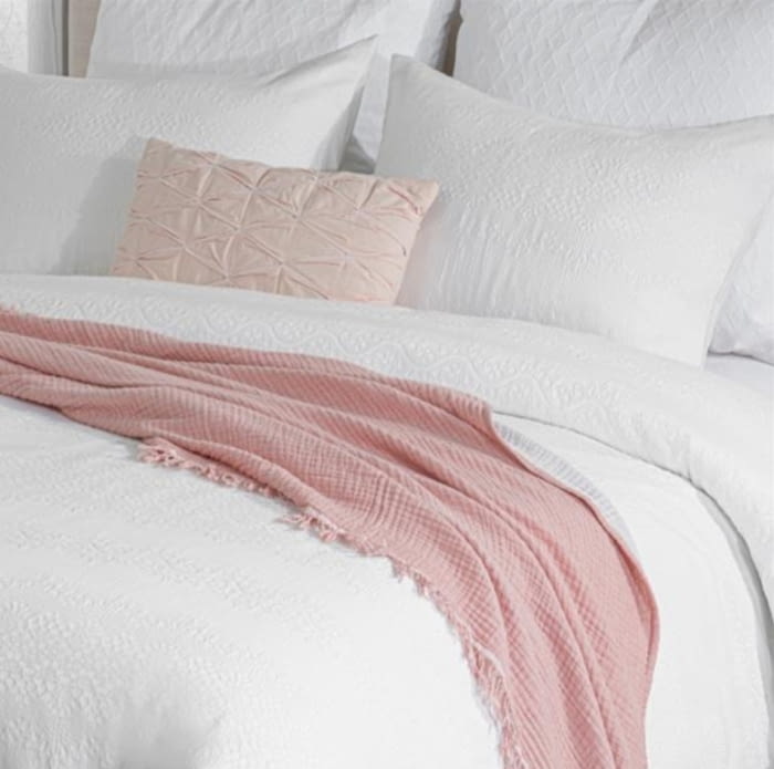 Fundas nórdicas labrado blanco algodón soft. Cama 105 - 1