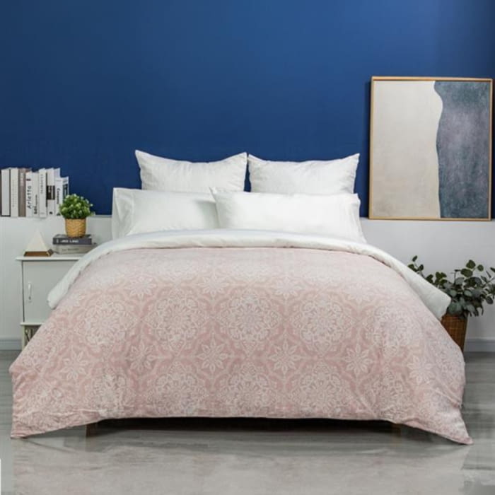 Fundas nórdicas jacquard rosa. Cama 135, 150, 180