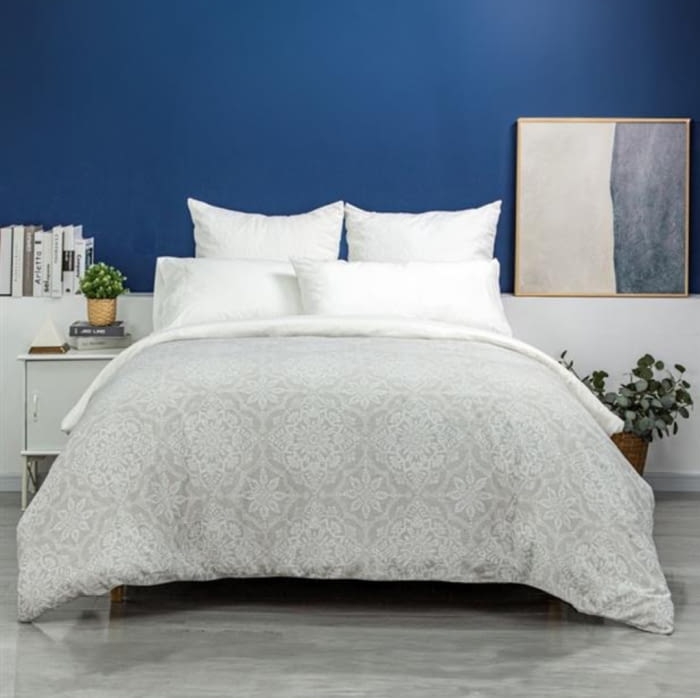 Fundas nórdicas jacquard gris. Cama 135, 180