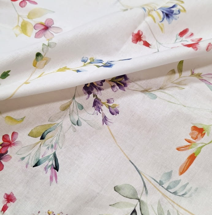 Fundas nórdicas percal florecitas colores. Cama 135, 180 - 1