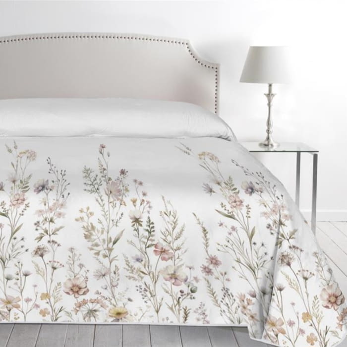 Fundas nórdicas percal flores pastel. Cama 135, 180 - 1