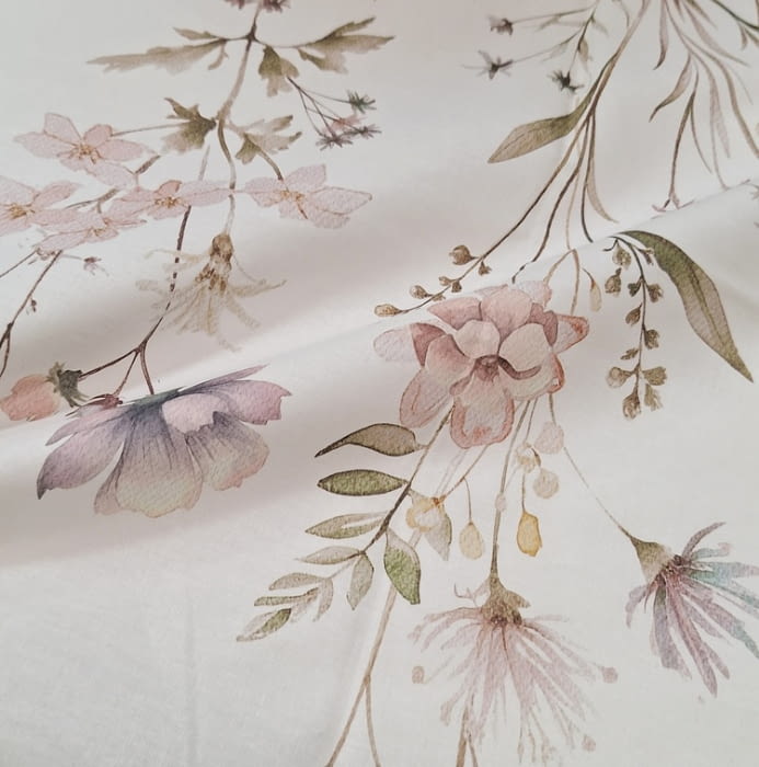 Fundas nórdicas percal flores pastel. Cama 135, 180 - 2