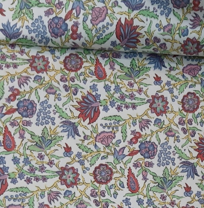 Tela Loneta florecitas 280 - 3