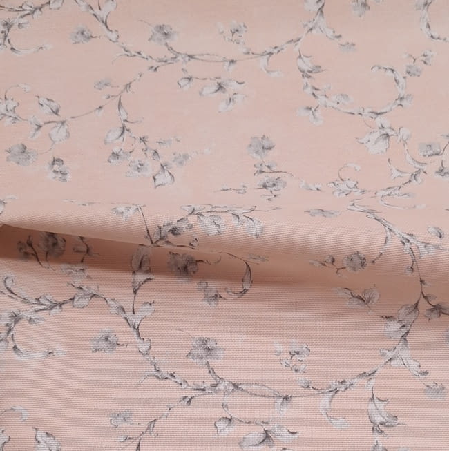 Tela mantel antimanchas almendro rosa