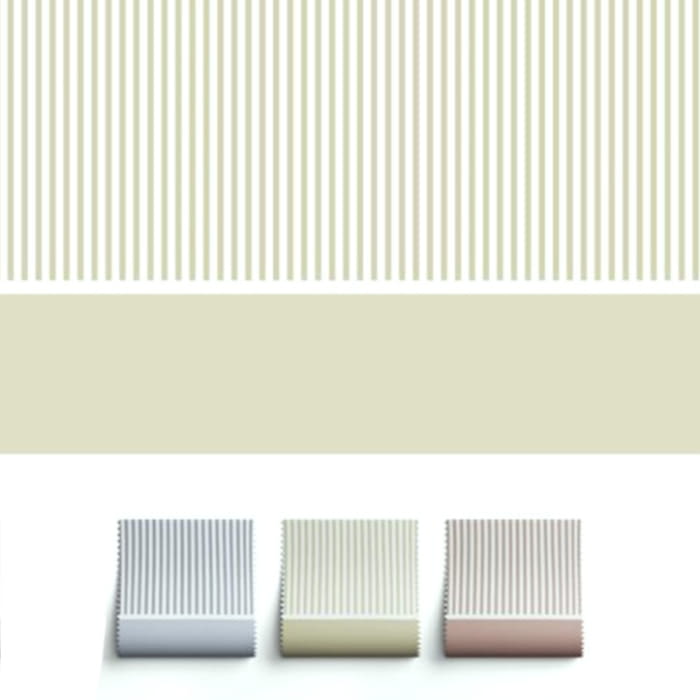 Juego de sábanas rayitas verde, cama 180 - 1