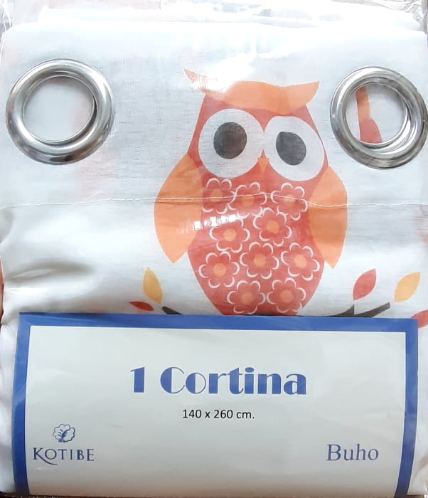 Visillos búhos naranja