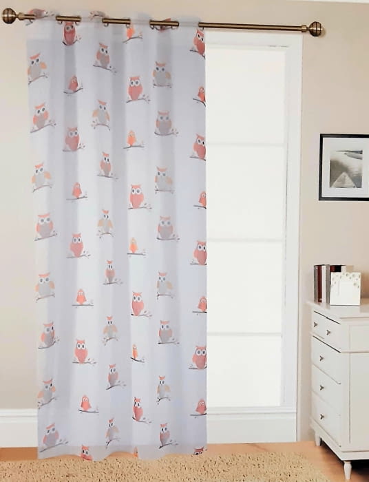 Visillos búhos naranja - 1