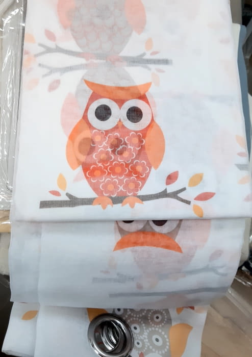 Visillos búhos naranja - 2