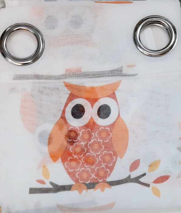 Visillos búhos naranja - 3