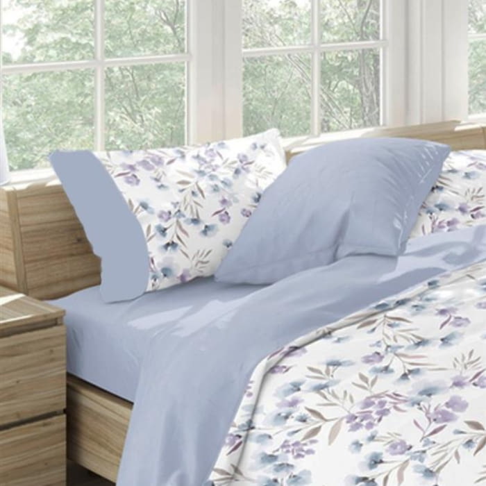 Funda nórdica flores azules. Cama 90 o 105