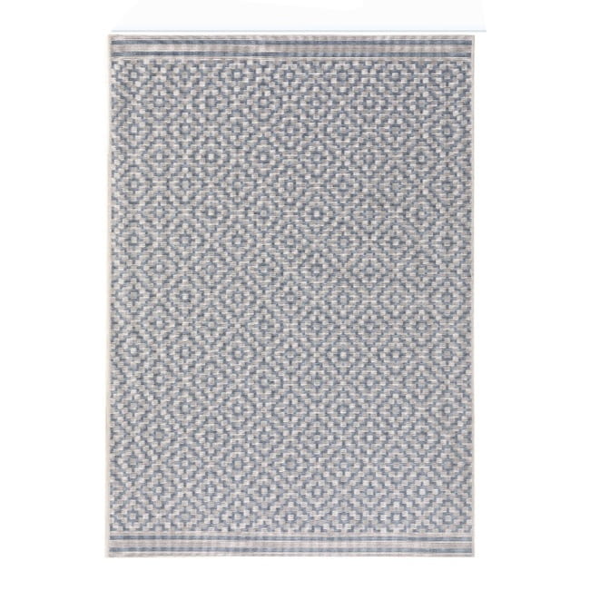 Alfombra rombos azul 120 x 170