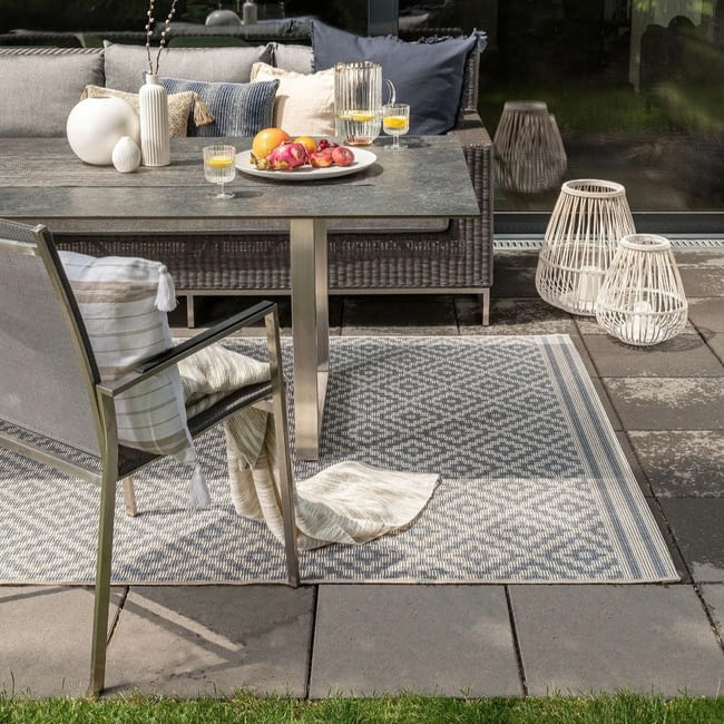 Alfombra rombos azul 120 x 170 - 2