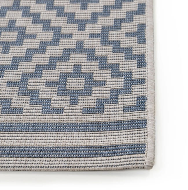 Alfombra rombos azul 120 x 170 - 3