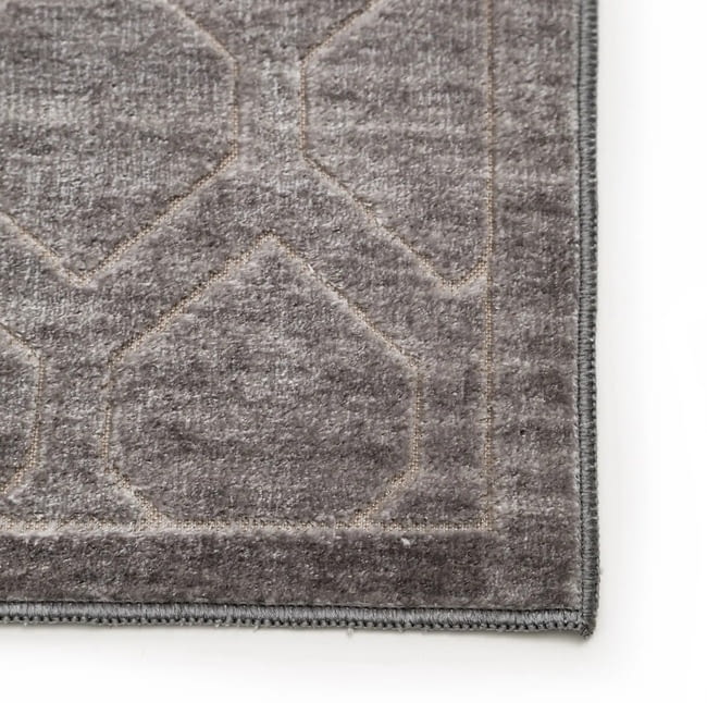 Alfombra gris colmena 100 x 150 - 2