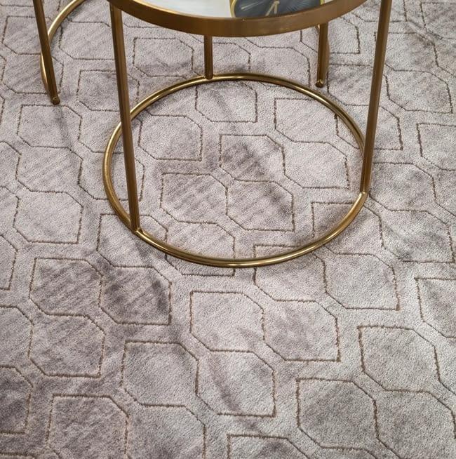 Alfombra gris colmena 100 x 150 - 3