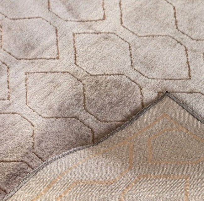 Alfombra gris colmena 100 x 150 - 4