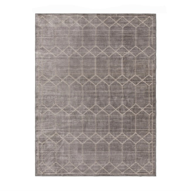 Alfombra gris geométrica 100 x 150