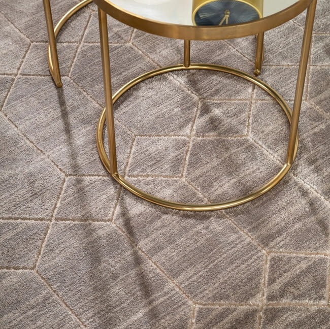 Alfombra gris geométrica 100 x 150 - 3