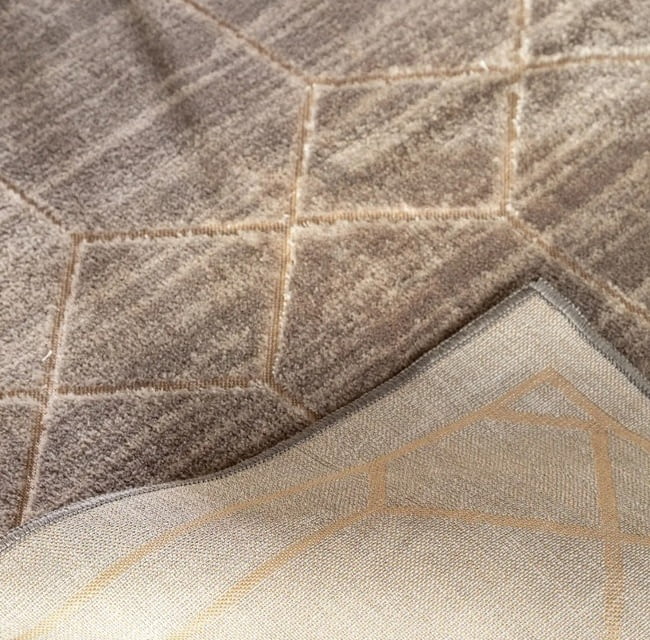 Alfombra gris geométrica 100 x 150 - 4