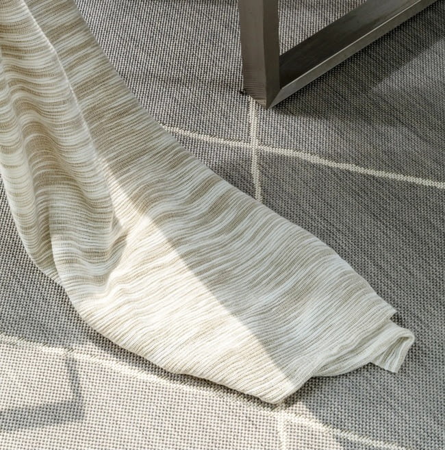 Alfombra exterior rombos gris 120 x 170 - 3