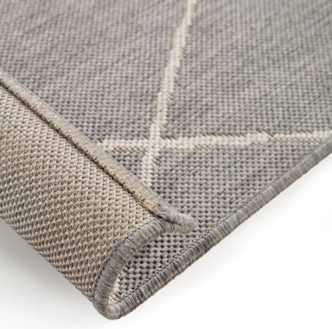 Alfombra exterior rombos gris 120 x 170 - 4