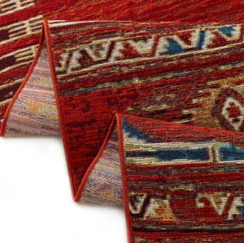 Alfombra étnica roja 80 x 165 - 2