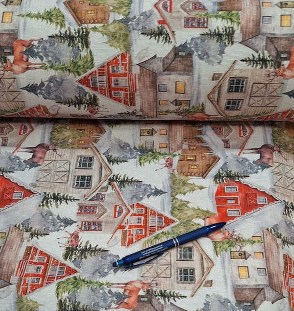 Tela por metros de Navidad ciervos - 2