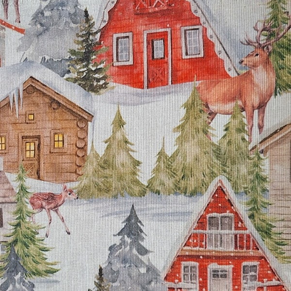 Tela por metros de Navidad ciervos - 3