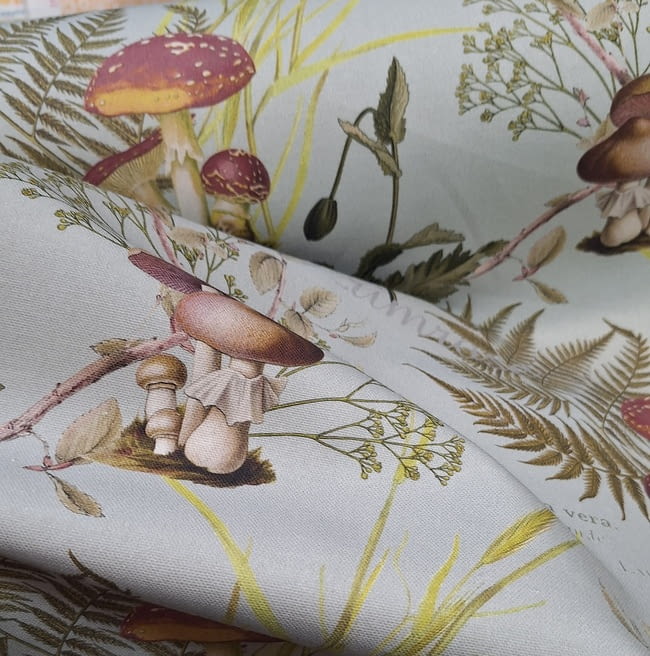 Tela half panamá verde agua con setas - 2