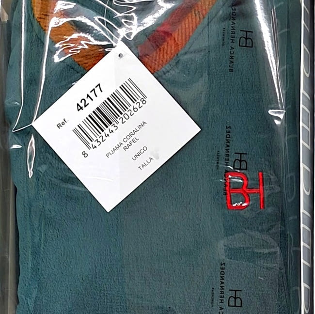 Pijama de coralina Hombre verde - 1