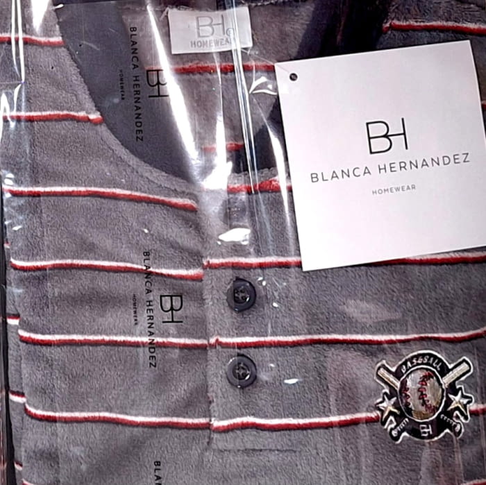 Pijama de coralina Hombre rayitas - 4